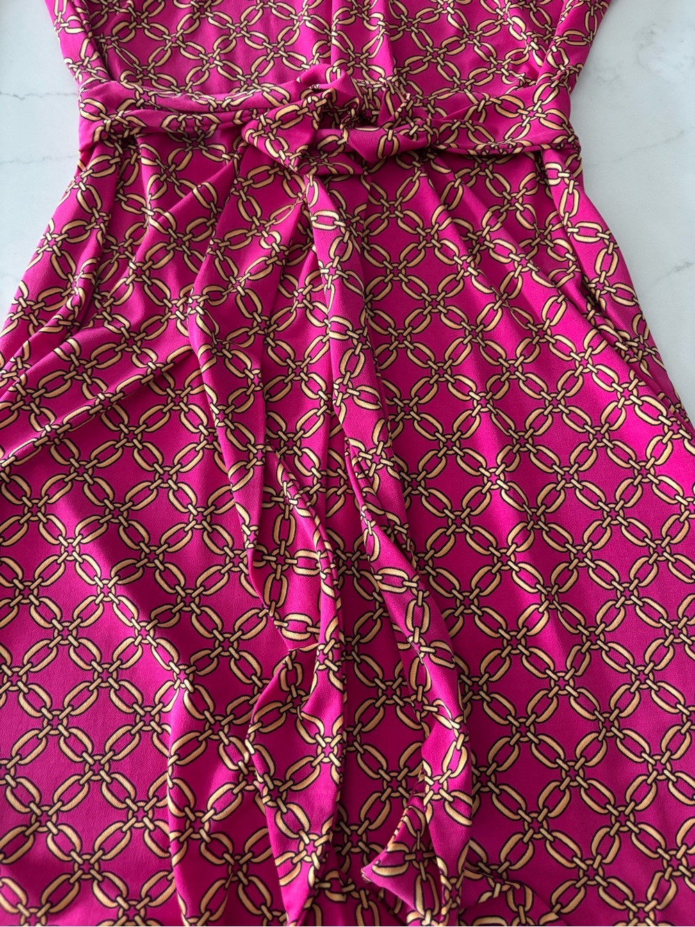 Laundry By Shelli Segal Fuchsia Printed Shirtwaist Midi Dress Ct View 4